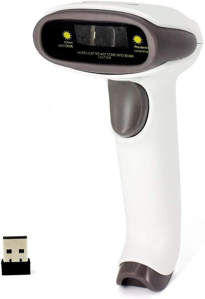 [Australia - AusPower] - Wireless Bluetooth Barcode Scanner, Symcode Handheld USB CCD Cordless Barcode Scanner with USB Receiver Support Storing Codes Rechargeable Bar Code Reader Long Battery Life 