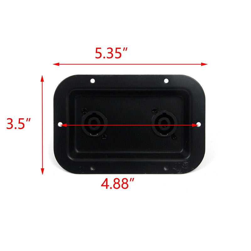[Australia - AusPower] - T Tulead Speaker Jack Plate Audio Dual Speakon Plates Iron,5.35"x3.5",Pack of 2 with Mounting Screws 