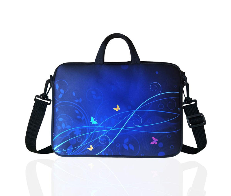 [Australia - AusPower] - 11.6-Inch to 12.5-Inch Neoprene Laptop Shoulder Messenger Bag Case Sleeve for 11 11.6 12 12.2 12.5" Inch Chromebook/Tablet/Notebook/Macbook Pro/Air (Blue) Blue 