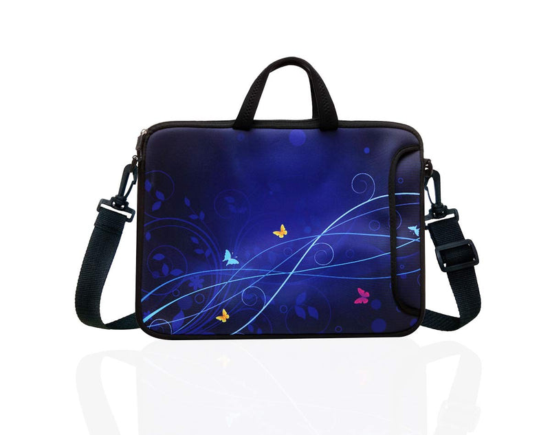 [Australia - AusPower] - 11.6-Inch to 12.5-Inch Neoprene Laptop Shoulder Messenger Bag Case Sleeve for 11 11.6 12 12.2 12.5" Inch Chromebook/Tablet/Notebook/Macbook Pro/Air (Blue) Blue 