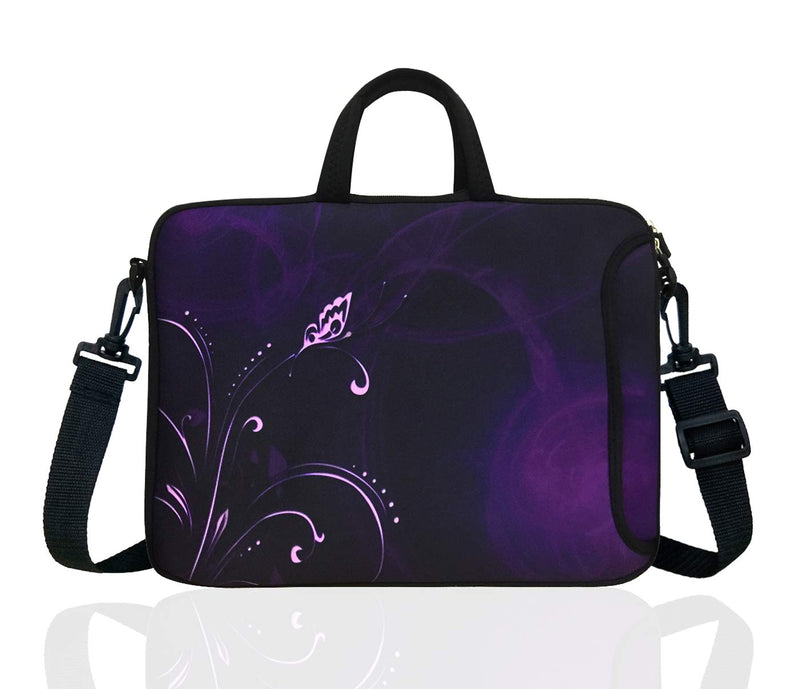 [Australia - AusPower] - TAIAN 14-Inch Neoprene Laptop Shoulder Messenger Bag Case Sleeve for 13 13.3 14 14.1" Inch Notebook/Chromebook (Classic Purple) Blue Guitar 