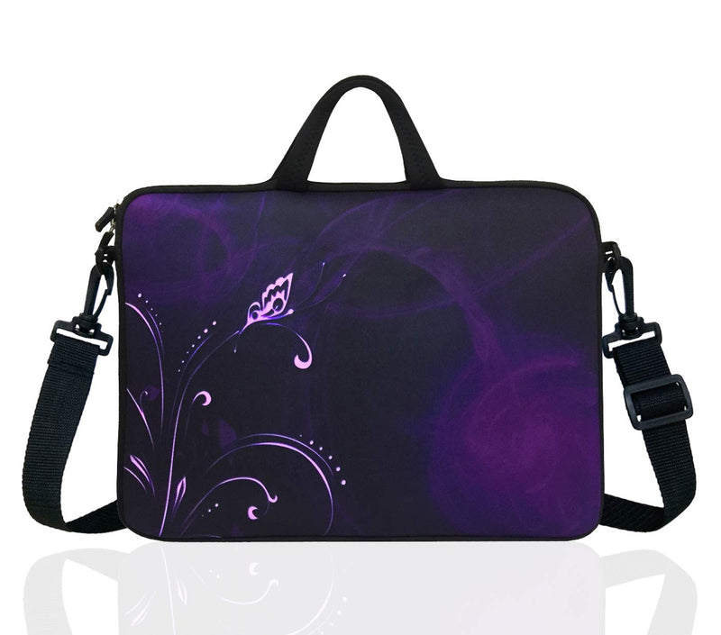 [Australia - AusPower] - TAIAN 14-Inch Neoprene Laptop Shoulder Messenger Bag Case Sleeve for 13 13.3 14 14.1" Inch Notebook/Chromebook (Classic Purple) Blue Guitar 