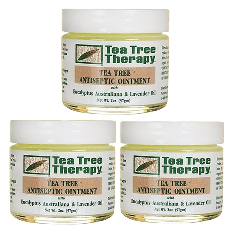 [Australia - AusPower] - Tea Tree Therapy Tea Tree Antiseptic Ointment, 2 Ounce (Pack of 3) 