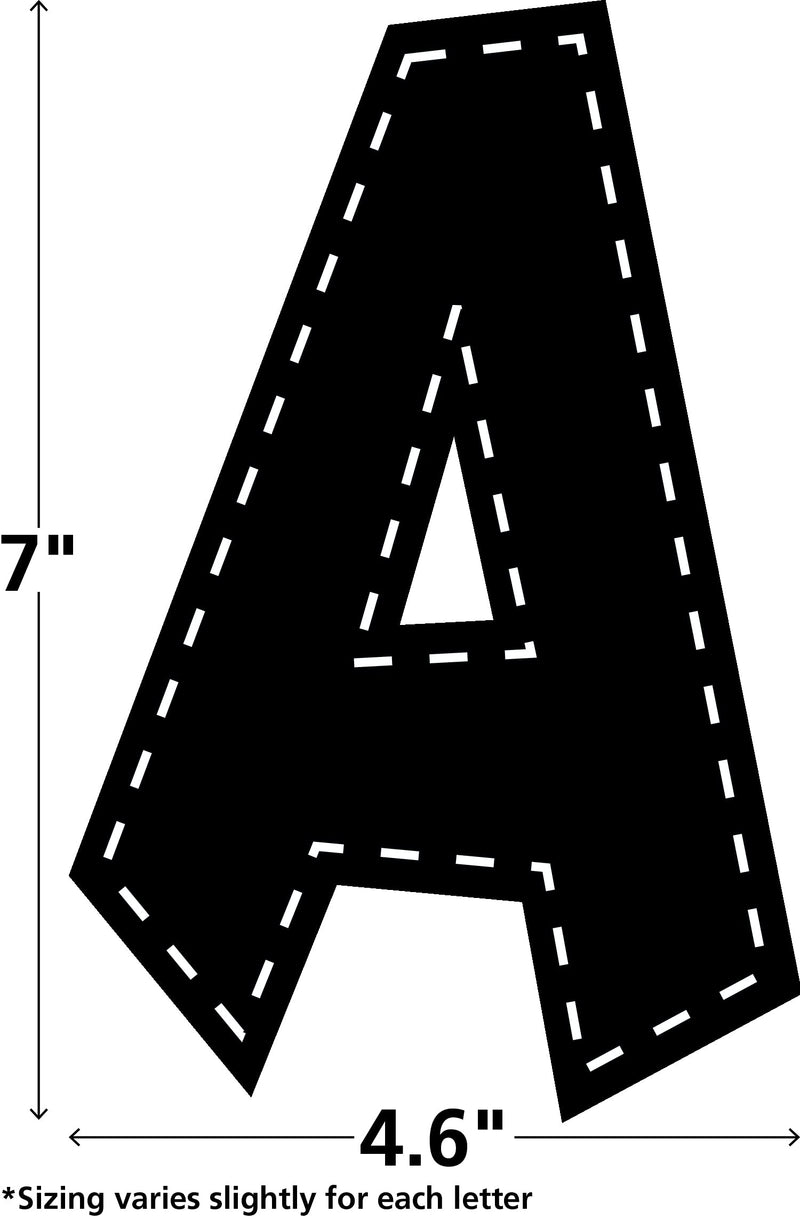 [Australia - AusPower] - Teacher Created Resources Black Stitch 7-Inch Fun Font Letters 