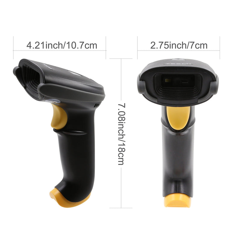 [Australia - AusPower] - TEEMI 2D Barcode Scanner USB Wired Handheld Automatic QR Data Matrix PDF417 bar Codes Imager for Mobile Payment Computer Screen Scan (No Stand) No stand 