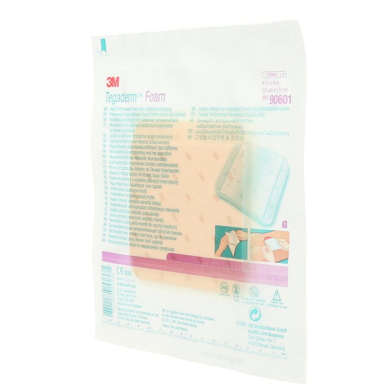 [Australia - AusPower] - 3M™ Tegaderm™ High Performance Foam Non-Adhesive Dressing 90601, Square, 4" x 4" 