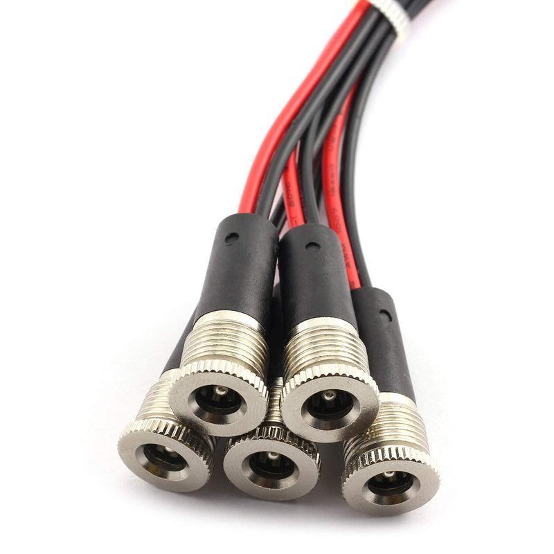 [Australia - AusPower] - Tegg 5pcs DC-099A DC Female Panel Mount Charging Wire Threaded Socket Jact Connector with Dustproof Plug IP67 68 Water-Proof Large Current Power Adapter 5.5x2.1mm 