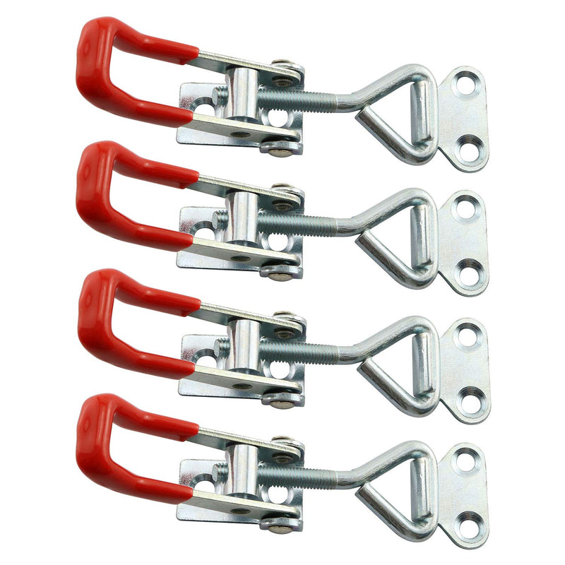 [Australia - AusPower] - Tegg 4PCS Latch Catch Cabinet Boxes Handle Toggle Lock Clamp Hasp Silver 4001 