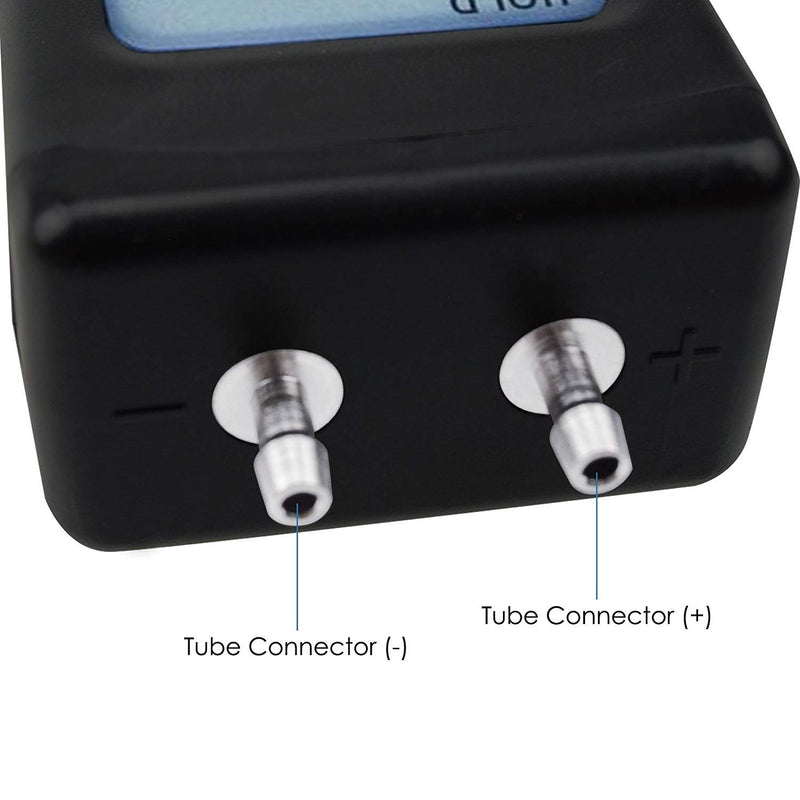 [Australia - AusPower] - Digital Handheld Manometer HVAC Air Vacuum/ Gas Differential Pressure Gauge Meter Tester 11 Units with Backlight, ±13.78kPa ±2PSI, 1-2 Pipes Ventilation Air Condition System Measurement 