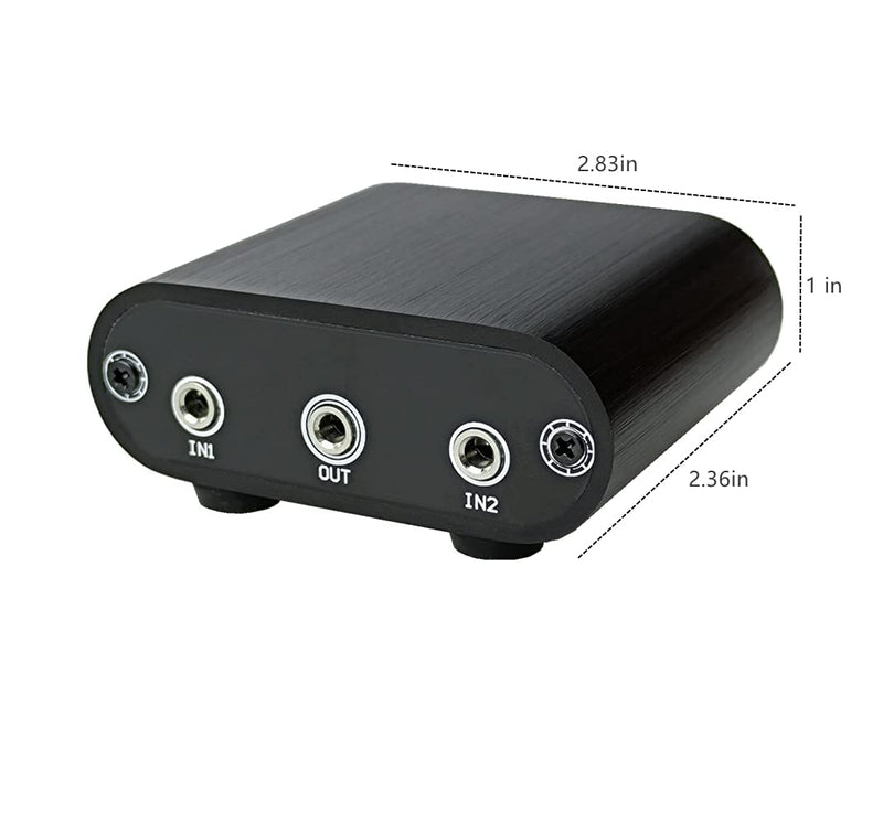 [Australia - AusPower] - 2 in 1 Out 3.5mm Stereo Audio Switch aux switcher Speaker selector Distributor 2 to 1 Splitter Box M1 