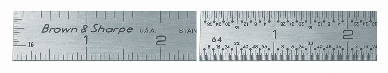 [Australia - AusPower] - Brown & Sharpe 599-314-604 Stainless Steel Stainless Rule, 6" Length 1 