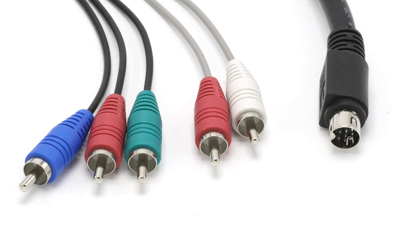 [Australia - AusPower] - 10 Pin Audio and Video DIN Cable - NOT S-Video Cable - RGB Component and Composite - Compatible with DIRECTV AT&T: H25, C31, C41, C41-W, C51, C61, C61-K 