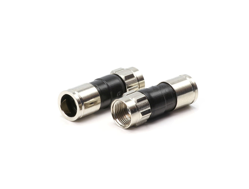 [Australia - AusPower] - THE CIMPLE CO Coaxial Cable Compression Fitting - 50 Pack Connector - for RG6 Coax Cable - with Weather Seal O Ring and Water Tight Grip Silver 