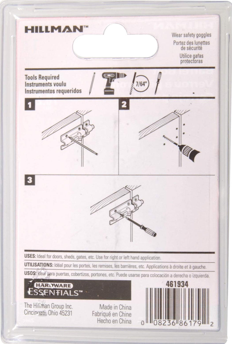 [Australia - AusPower] - Hillman Hardware Essentials 851011 Barrel Bolt Zinc-Plated 3" 