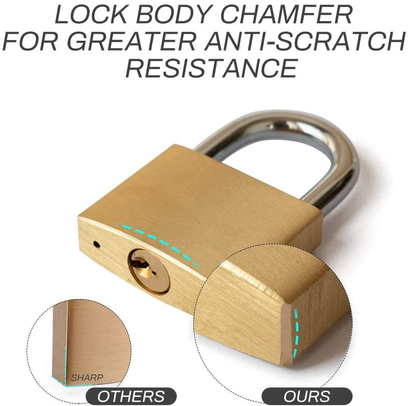 [Australia - AusPower] - Solid Brass Padlock with Key?Pad Lock with 1-9/16 in. (40 mm) Wide Lock Body,Keyed Padlock for Sheds, Storage Unit School Gym Locker, Fence, Toolbox, Hasp Storage 40 mm 