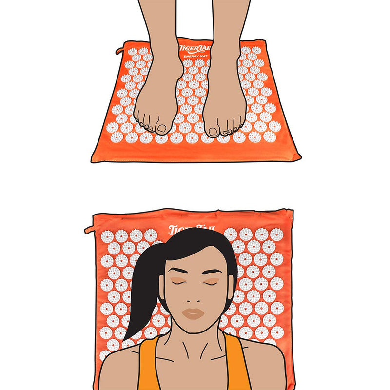 [Australia - AusPower] - Tiger Tail Acupressure Energy Mat, Sensory Stimulation Tool, Help with Relaxation Meditation for Body Release Stress Tension Natural Endorphins 