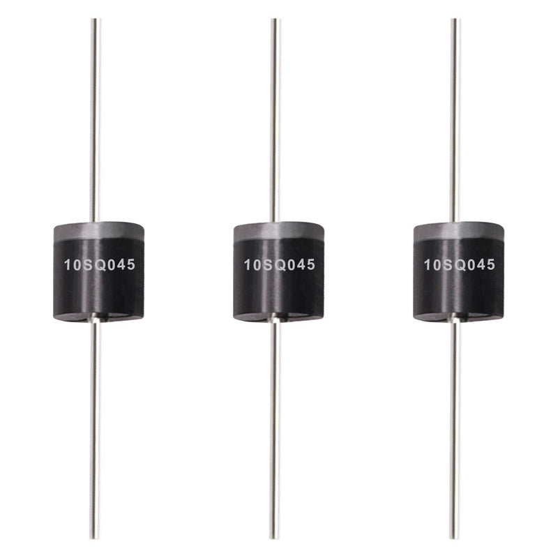 Tnisesm 40-pack of 10A 45V Schottky blocking diodes for solar panels, axial rectifiers in a versatile diode kit.