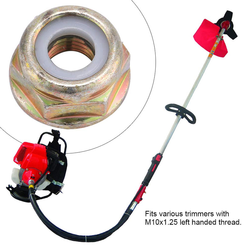 [Australia - AusPower] - Universal Thread Blade Nut, M10x1.25 Left Hand Thread Blade Nut Replacements Brush Cutter Trimmer Accessories Tools 