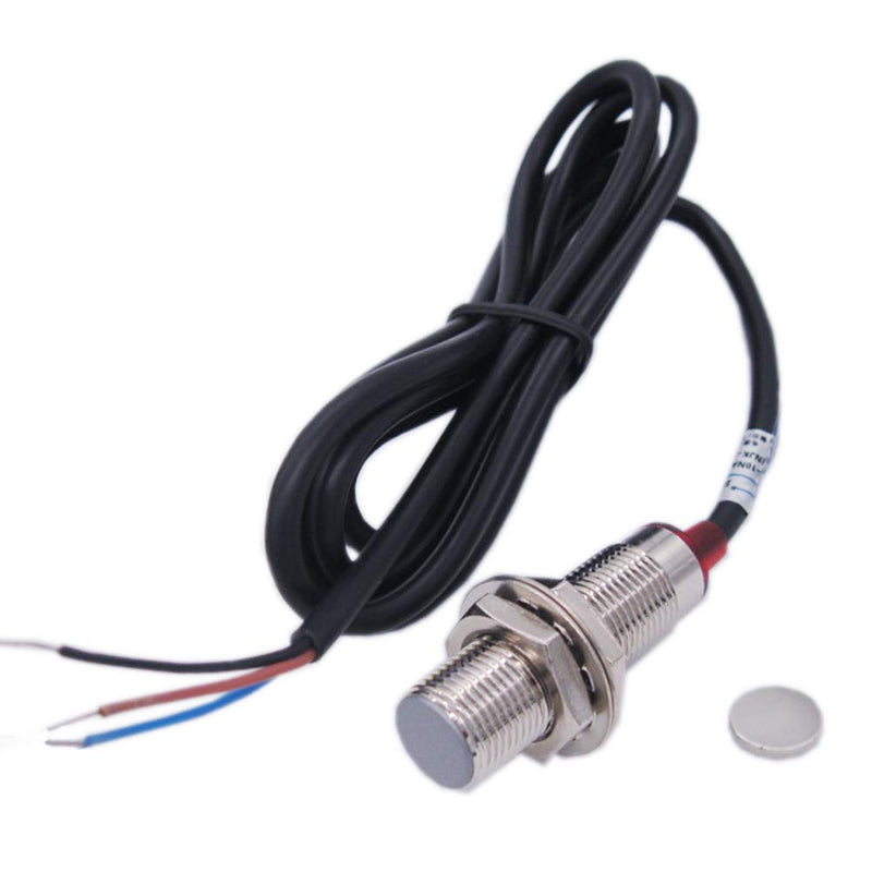 Twidec 10mm Hall Effect Proximity Sensor Inductive Switch NPN Normally Open with Magnet, DC 5-30V, model NJK-5002C