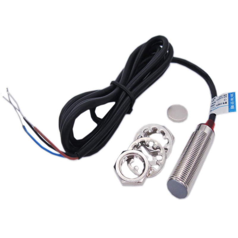 Twidec 10mm Hall Effect Inductive Proximity Sensor NPN NO switch with magnet, suitable for DC 5-30V applications.