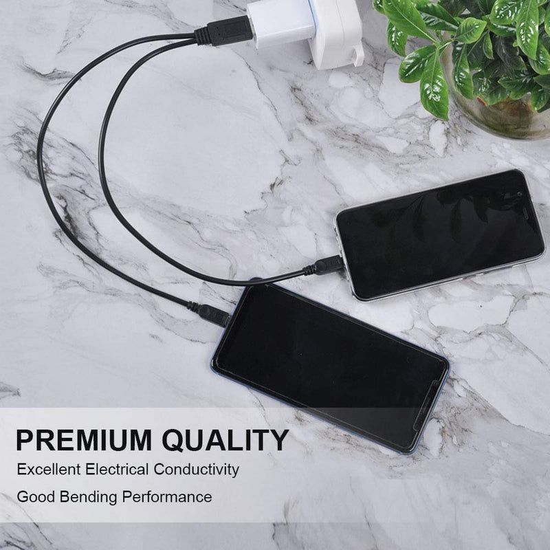 [Australia - AusPower] - UCEC Dual Micro USB Splitter Charge Cable Power up to Two Micro USB Devices at Once from a Single USB Port (1pack) 1 