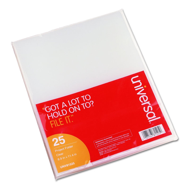 [Australia - AusPower] - Universal 81525 Project Folders, Jacket, Poly, Letter, Clear (Pack of 25) 