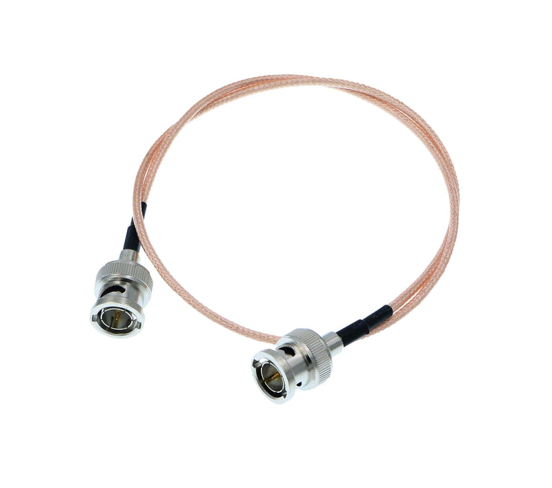 [Australia - AusPower] - Uonecn HD-SDI Video Cable RG179 BNC Male to Male 75ohm MegaFlex for Blackmagic HyperDeck Shuttle and BMCC BMPC Hyperdeck Cameras 24'' 60cm Double Straight BNC Pink 