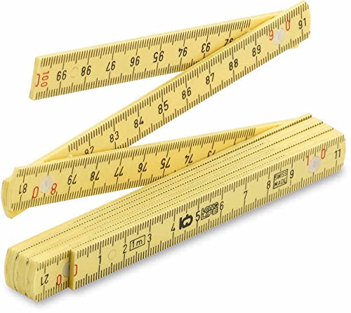 [Australia - AusPower] - Rhino Rulers Fiberglass Folding Ruler, 2m Metric/English Ruler 