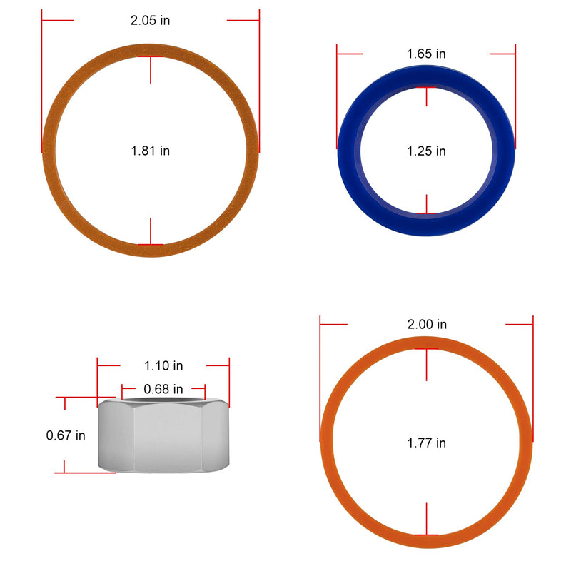 [Australia - AusPower] - 6803329/7137769 Hydraulic Lift Cylinder Seals Kit Fits for Bobcat 444, 500, 520, 530, 533, 540, 542B, 643, 731, 743 etc 
