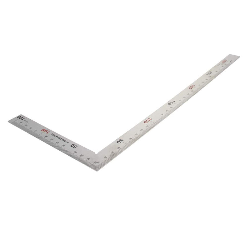 [Australia - AusPower] - Utoolmart 150×300mm L Shaped Ruler Stainless Steel Straight Edge Ruler 90 Degree Square Layout Tool Straightedge Right Angle Ruler Measuring Gauge for Carpenter Engineer 1pcs 