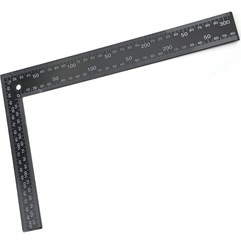 [Australia - AusPower] - Utoolmart 20×30CM Black Square Stainless Steel Framing Square Right Angle Ruler Thicken Try Square Ruler Tools for Carpenter Engineer 1pcs 
