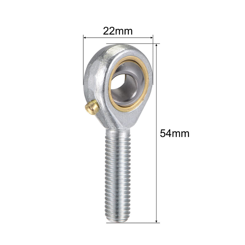 [Australia - AusPower] - uxcell 2pcs POS8 Spherical Rod End Bearing 8mm Bore Self-Lubricated Joint Bearing M8x1.25 Left Hand Male Thread Connector 