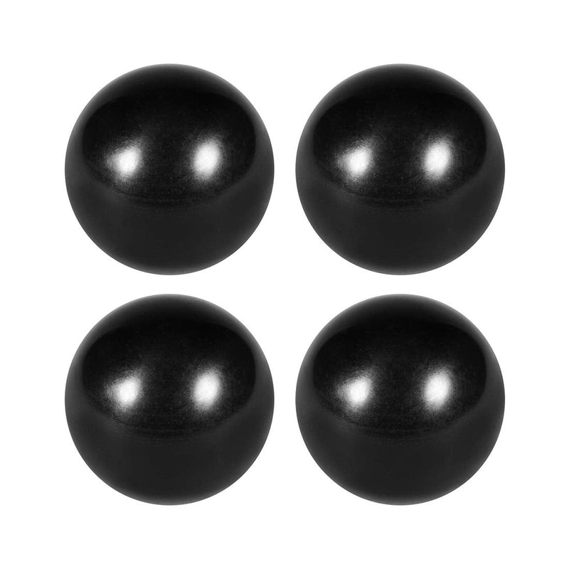 [Australia - AusPower] - uxcell 4Pcs Thermoset Ball Knob M6 Female Thread Machine Handle 30mm Diameter Smooth Rim Black M6x30mm 