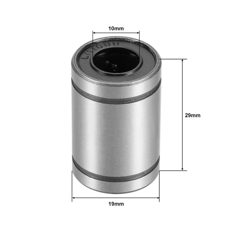 [Australia - AusPower] - uxcell LM10UU Linear Ball Bearings 10mm Bore 19mm OD 29mm Long for CNC Machine 3D Printer 4pcs 