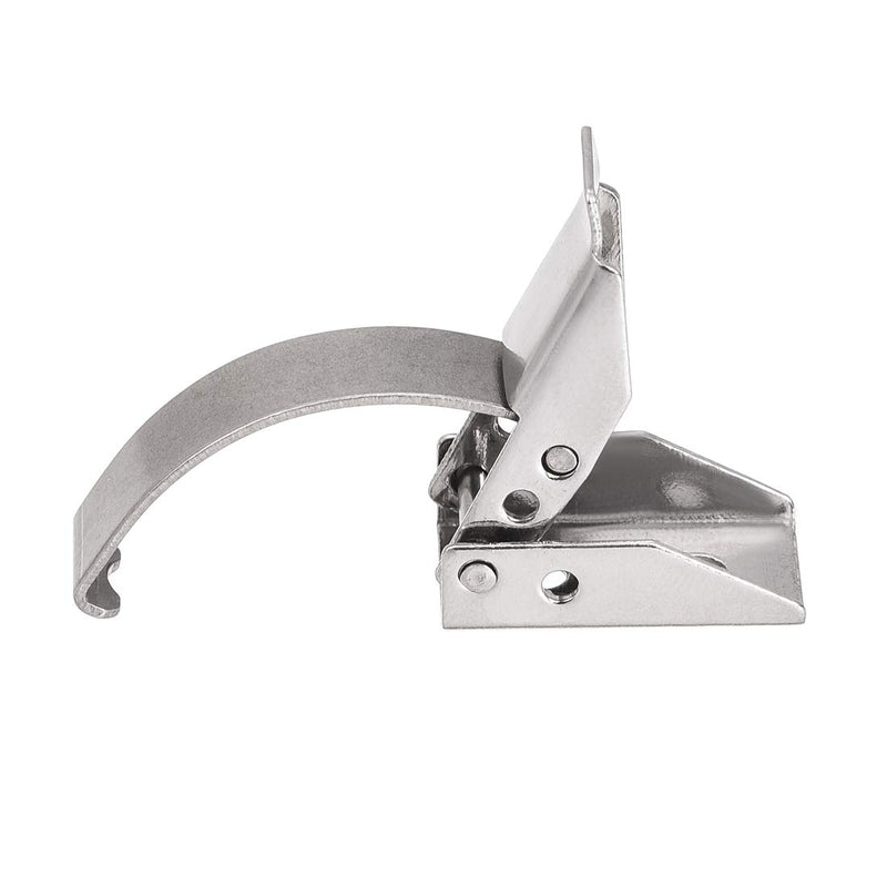 Pair of uxcell 1.83-inch SUS304 stainless steel draw toggle latches with spring-steel hooks, designed for secure tension and draw applications.