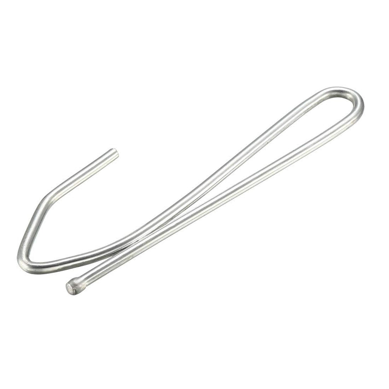 Set of 50 uxcell zinc-plated S-hooks, 2.7 inches long, for window, door, and shower curtain drapery hanging.