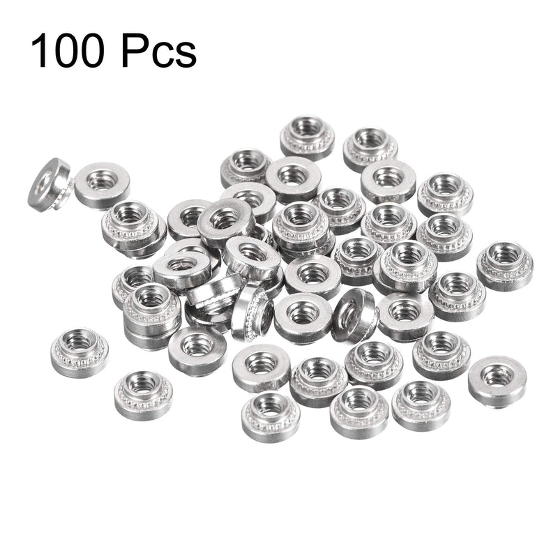 [Australia - AusPower] - uxcell Self -Clinching Nuts,#4-40 x 0.11-Inch Stainless Steel Rivet Nut Round Head Steel Metal Sheet Mounting Hardware Fastener 100pcs #4-40x2.74mm 