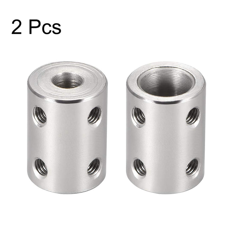 [Australia - AusPower] - uxcell 6mm to 10mm Bore Rigid Coupling Set Screw L22XD16 Stainless Steel,Shaft Coupler Connector,Motor Accessories,2pcs 