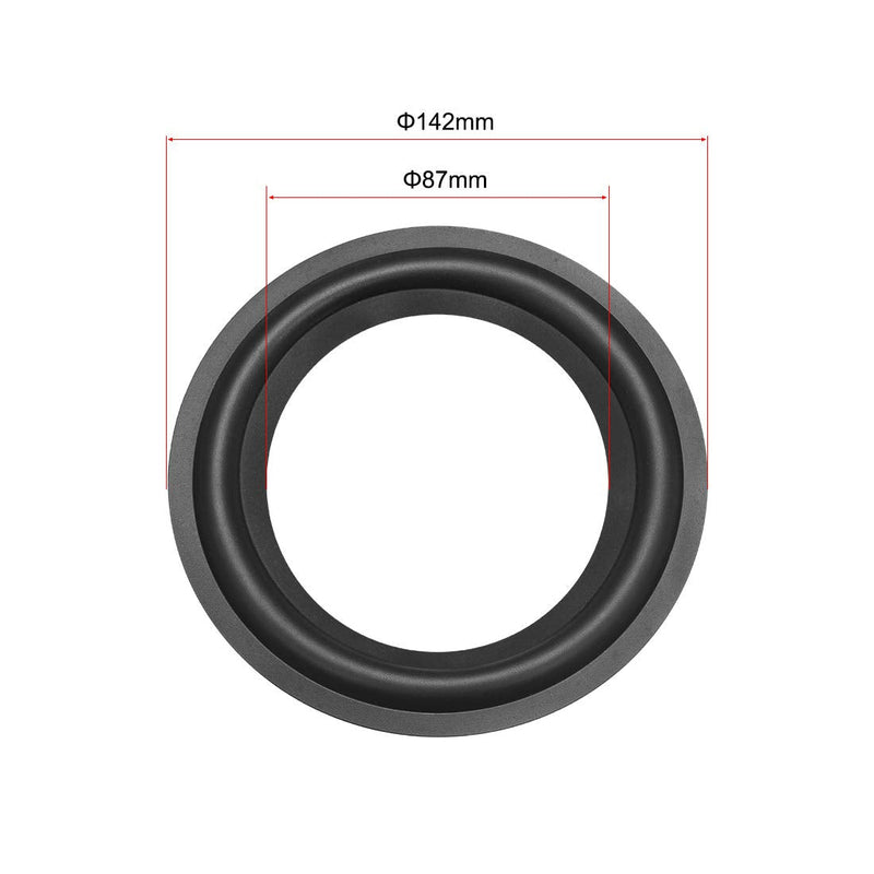 [Australia - AusPower] - uxcell 5.5" 5.5inch Speaker Rubber Edge Surround Rings Replacement Parts for Speaker Repair or DIY 2pcs 