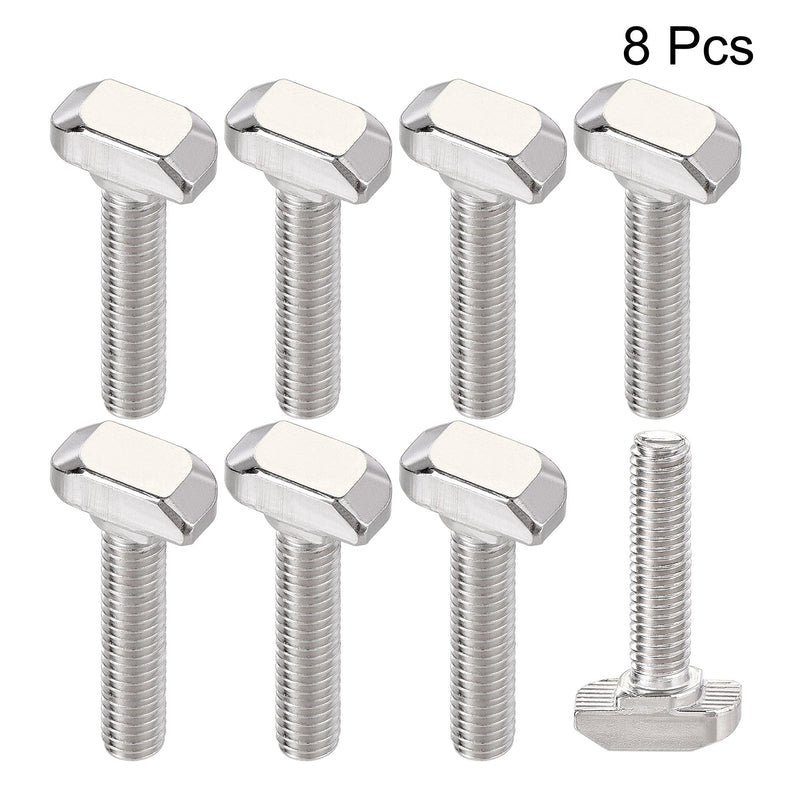 [Australia - AusPower] - uxcell M6x25mm T-Slot Drop-in Stud Sliding Bolt Screw Carbon Steel for 30 Series Aluminum Profile 8pcs 