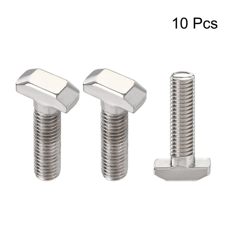 [Australia - AusPower] - uxcell M8x30mm T-Slot Drop-in Stud Sliding Bolt Screw Carbon Steel for 40 Series Aluminum Profile 10pcs 
