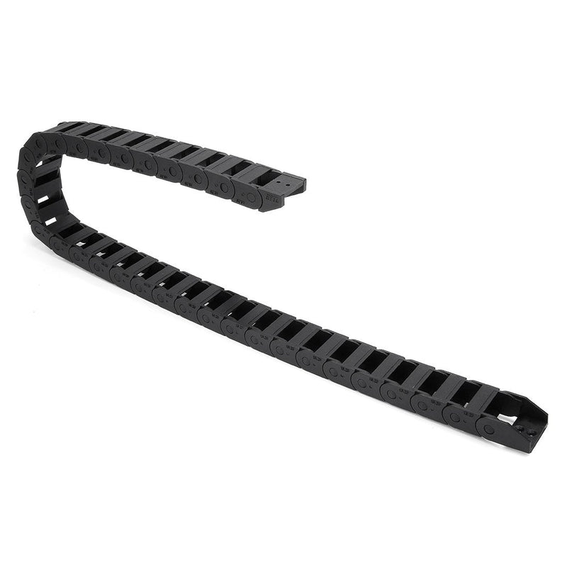 Black plastic cable wire carrier drag chain by uxcell, 10mm x 20mm twist chain for CNC machine, 1-meter length.