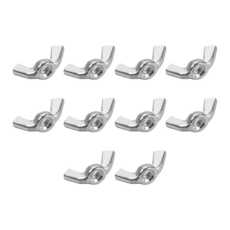 [Australia - AusPower] - uxcell M4 Wing Nuts, Carbon Steel Zinc Plated Fasteners Parts Hurrican Screws Hand Twist Tighten Ear Butterfly Nut, 10pcs 