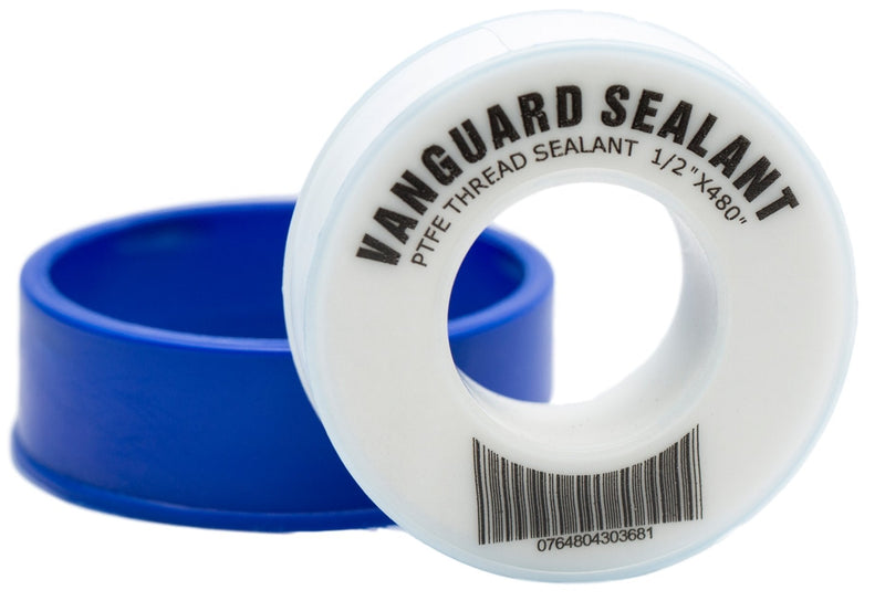 [Australia - AusPower] - PTFE Plumbers Water Sealant Thread Tape 460" Length 1/2" Width White by Vanguard Sealants Perfect for Shower Heads and Pipe Threads 