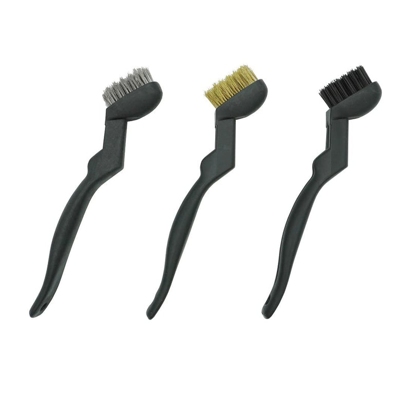 [Australia - AusPower] - VASTOOLS Wire Brushes Cleaning Set 6-Pc, Wire Detail Brushes 9" and 6-3/4", for Cleaning Welding Slag, Rust and Dust. Includes Brass, Nylon, Stainless Steel Brushes with Strong Handle 