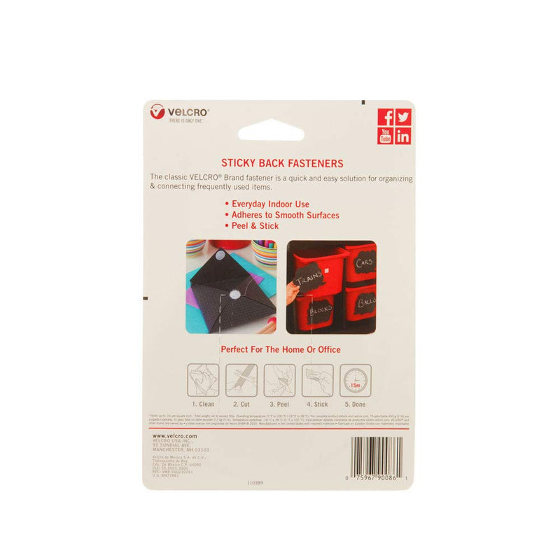 [Australia - AusPower] - VELCRO Brand 5 Ft x 3/4 In | Black Tape Roll with Adhesive | Cut Strips to Length | Sticky Back Hook and Loop Fasteners | Perfect for Home, Office or Classroom 