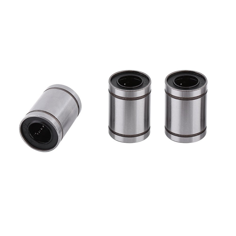 Set of 10 Walfront LM12UU 12mm linear motion ball bearings for 12mm rods, ideal for 3D printers and CNC machines.