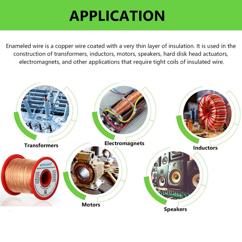[Australia - AusPower] - 5pcs Enameled Copper Wire Magnet Winding Wire 0.1mm Thickness 12m Length for Connecting or Soldering Purpose Natural 