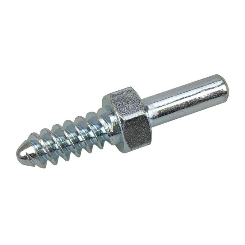 Weiler 07764 unitized wheel mandrel with 1/4" stem, designed for wheel adapters, made in the USA, shown in the image.