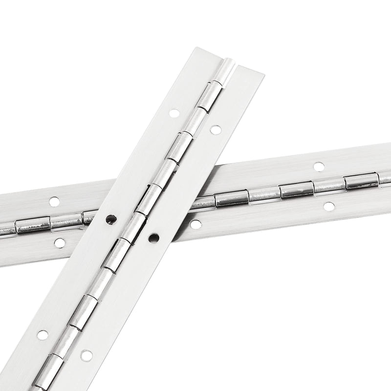 [Australia - AusPower] - 4 PCS Stainless Steel 304 Piano Hinge, 12 Inch Heavy Duty Continuous Hinge, 0.04" Thickness Fixing Folding Continuous Piano Hinge 